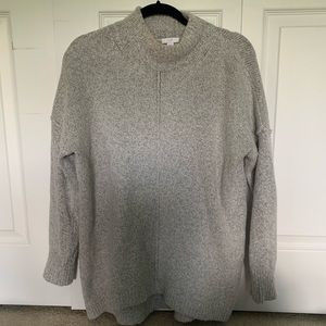 Gray turtleneck sweater